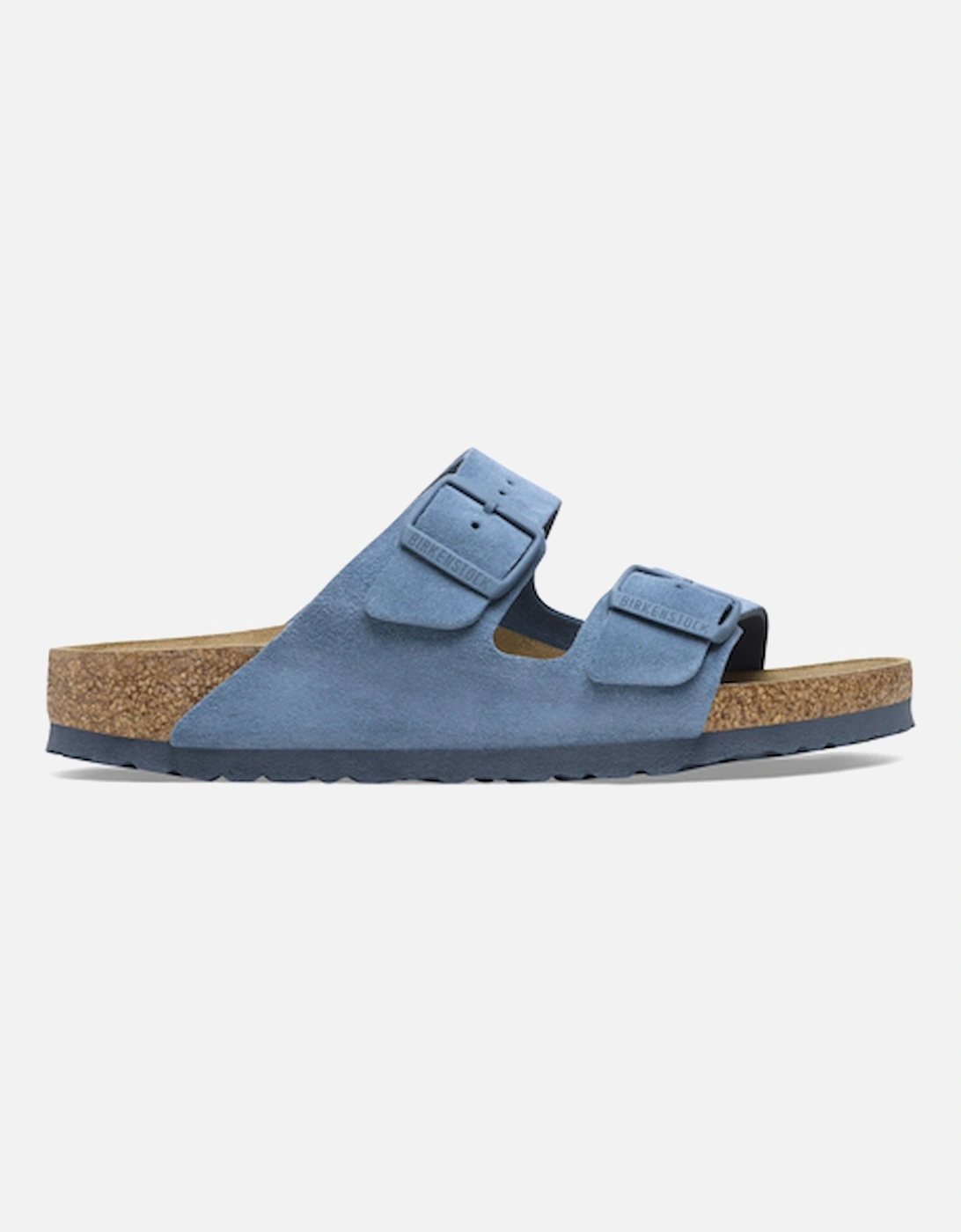 Birkenstock Women's Arizona Suede Leather Sandal Narrow Fit Elemental Blue