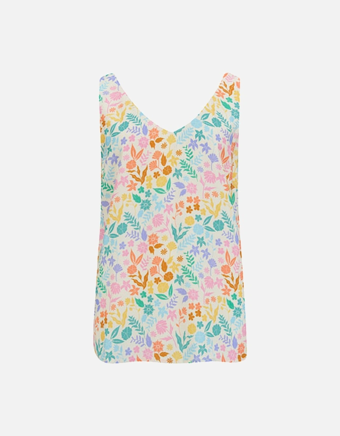 Romy Vest Top Multi Rainbow Botanical Floral, 2 of 1