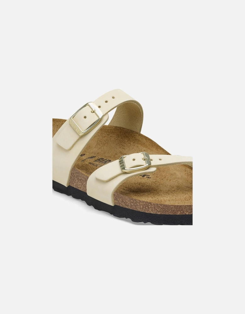 Women's Mayari Nubuck Leather Sandal Ecru