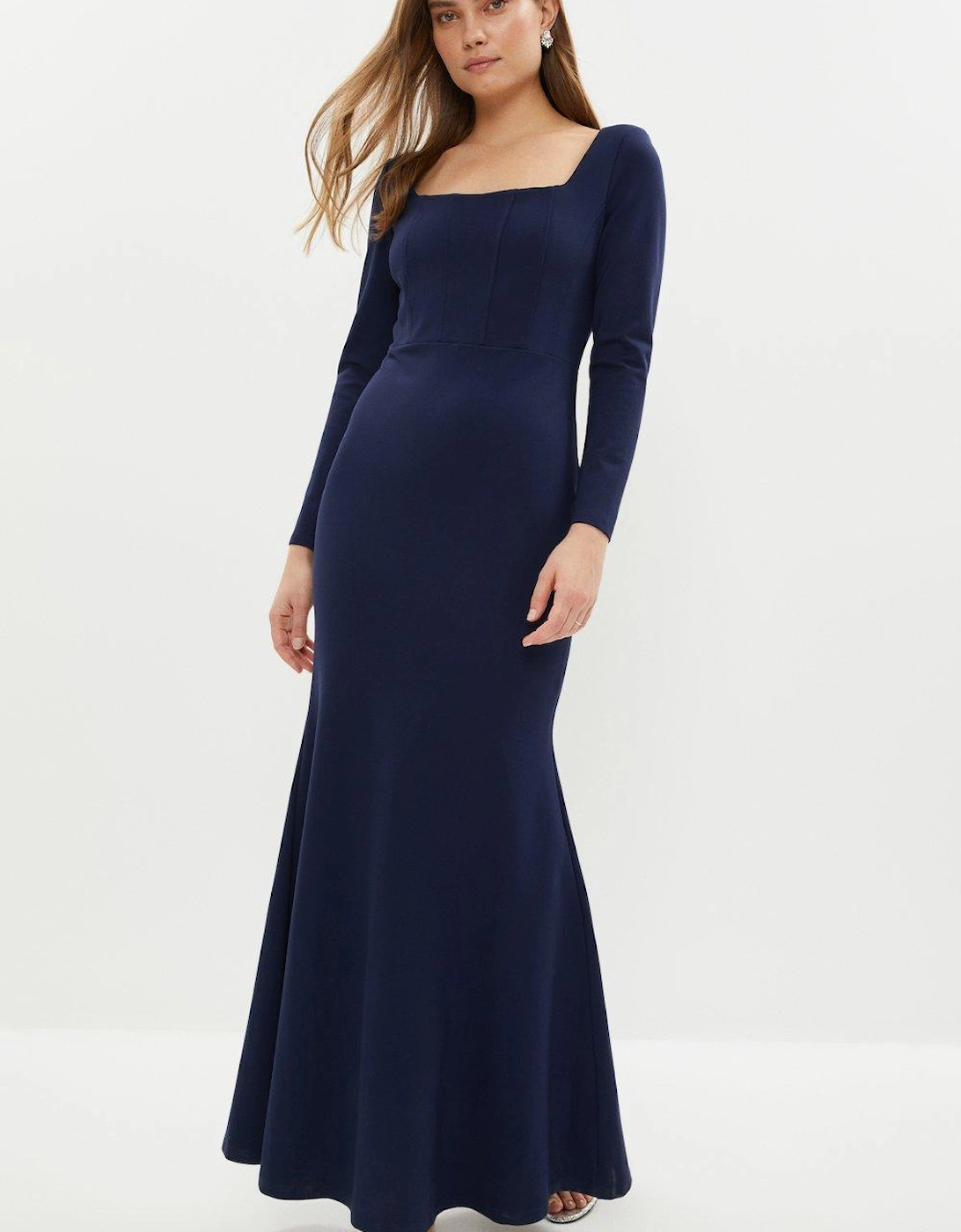 Long Sleeve Maxi Dress With Fishtail, 5 of 4
