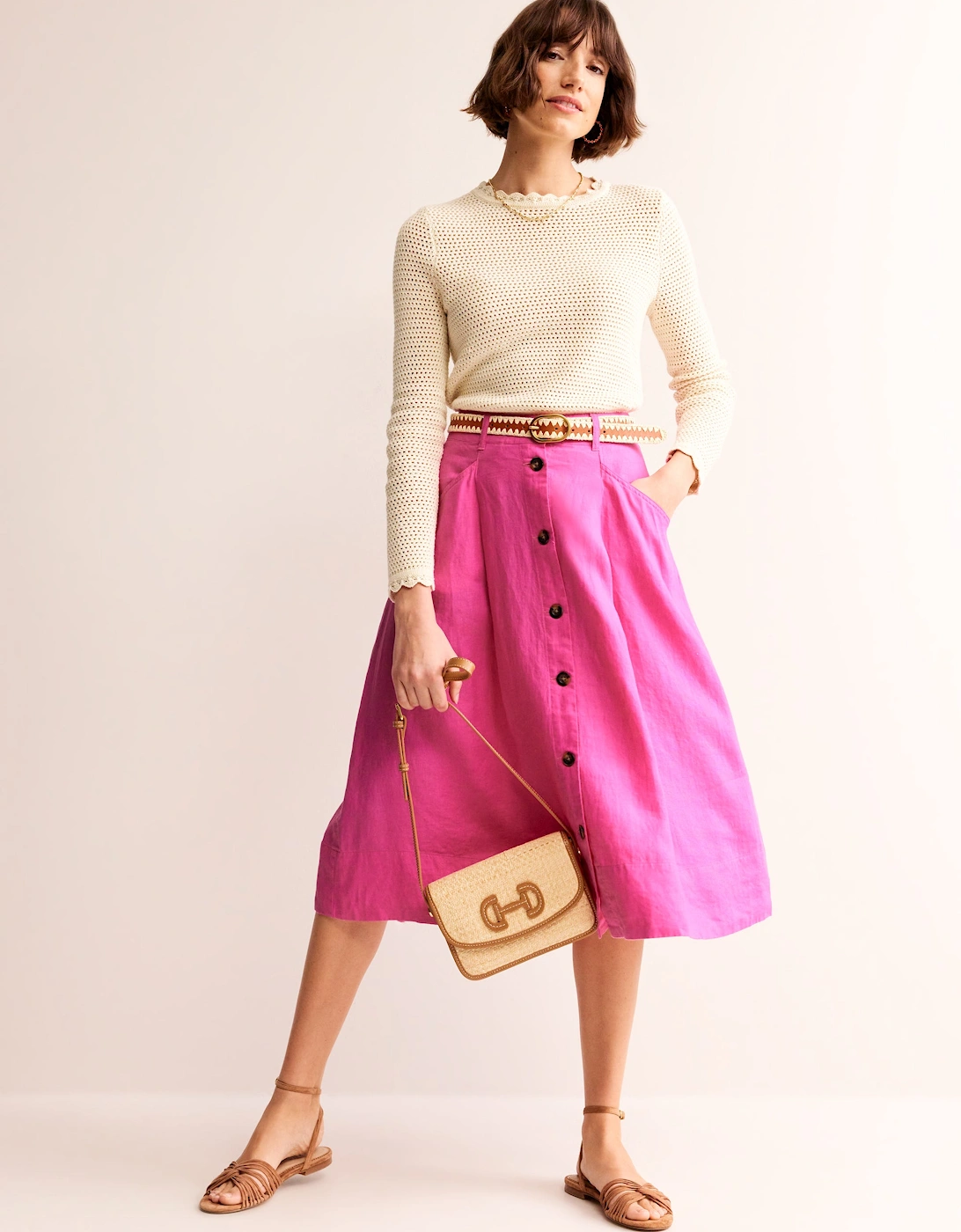 Petra Linen Midi Skirt, 2 of 1