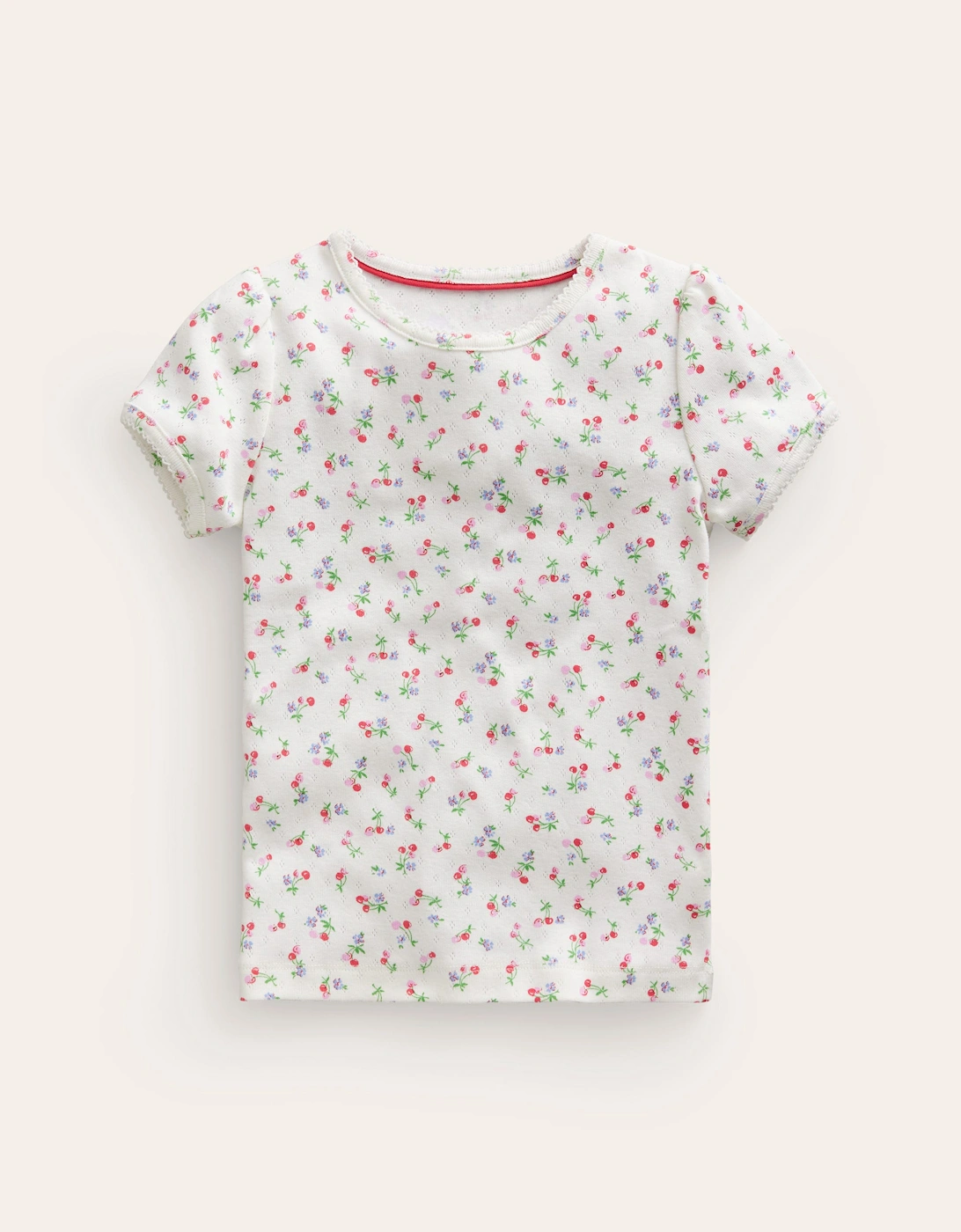 Short-sleeved Pointelle Top, 2 of 1
