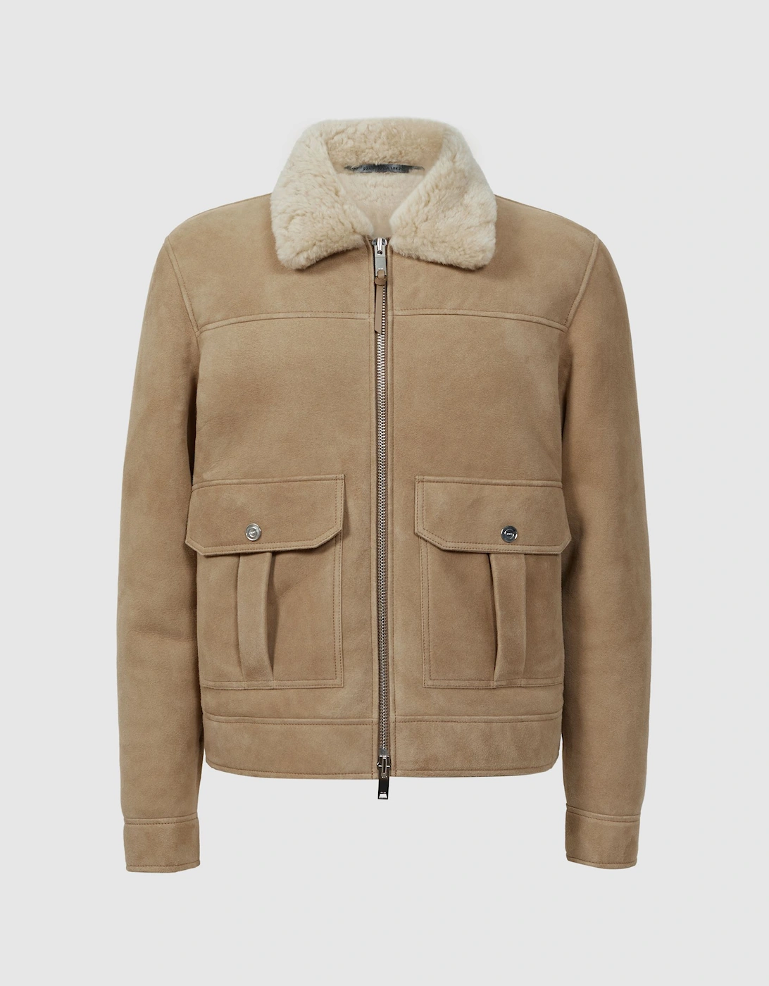 Suede Sheepskin Zip-Through Jacket, 2 of 1