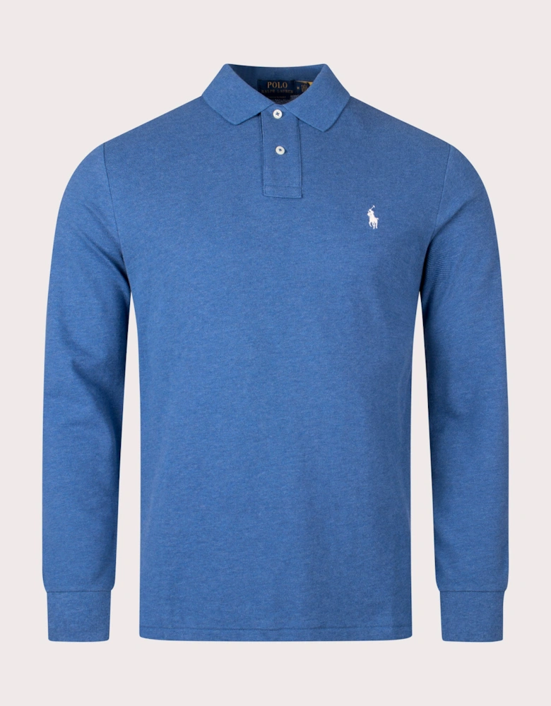 Custom Slim Fit Long Sleeve Polo Shirt