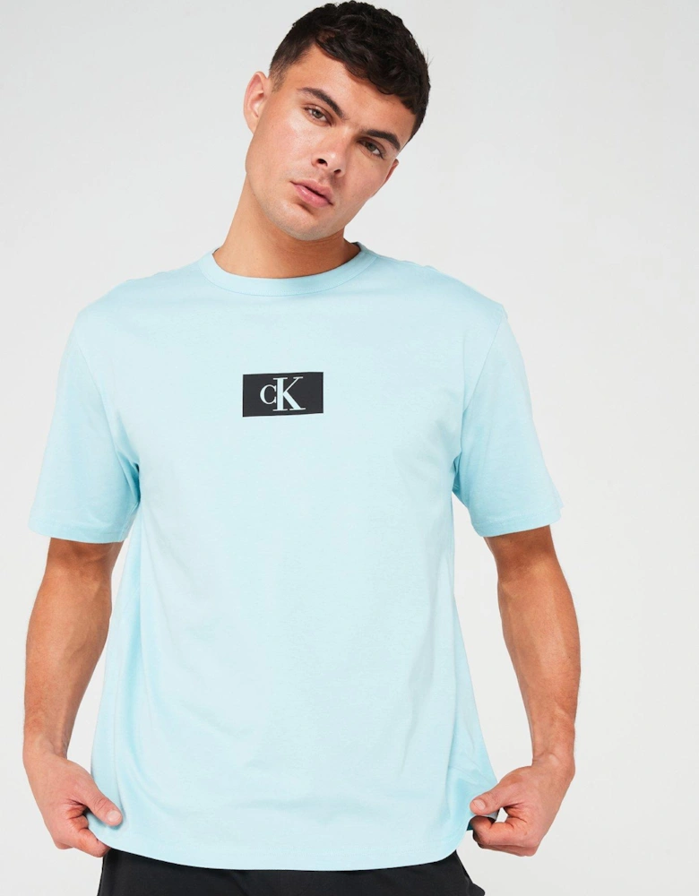 Crew Neck Loungewear T-Shirt - Light Blue