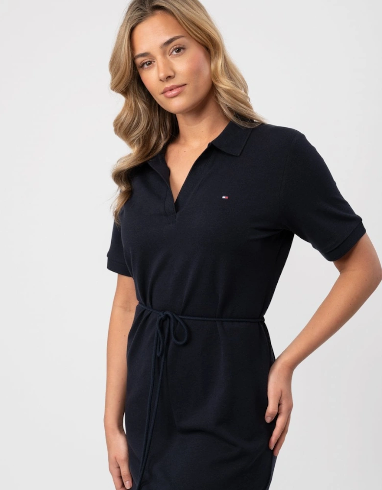 Open Placket Lyocell Womens Polo Dress