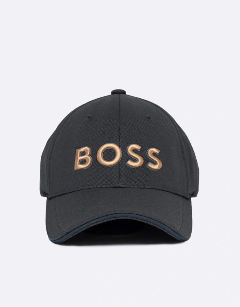 BOSS Green US-1 Mens Stretch-Piqué Cap With Embroidered 3D Logo