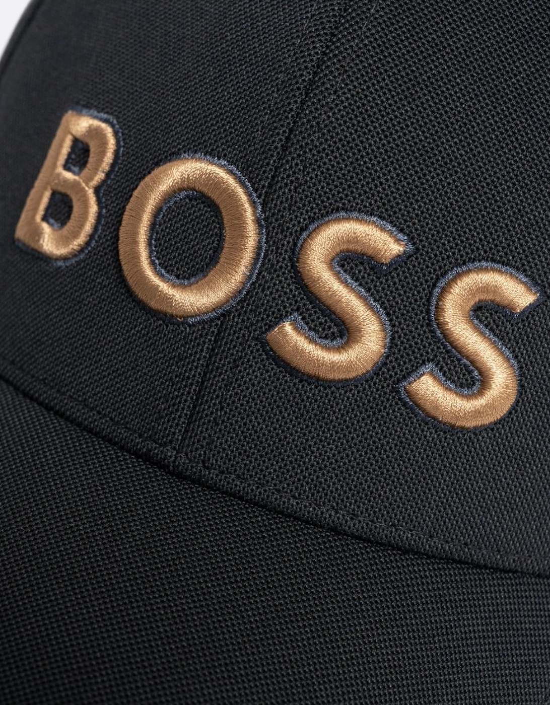 BOSS Green US-1 Mens Stretch-Piqué Cap With Embroidered 3D Logo