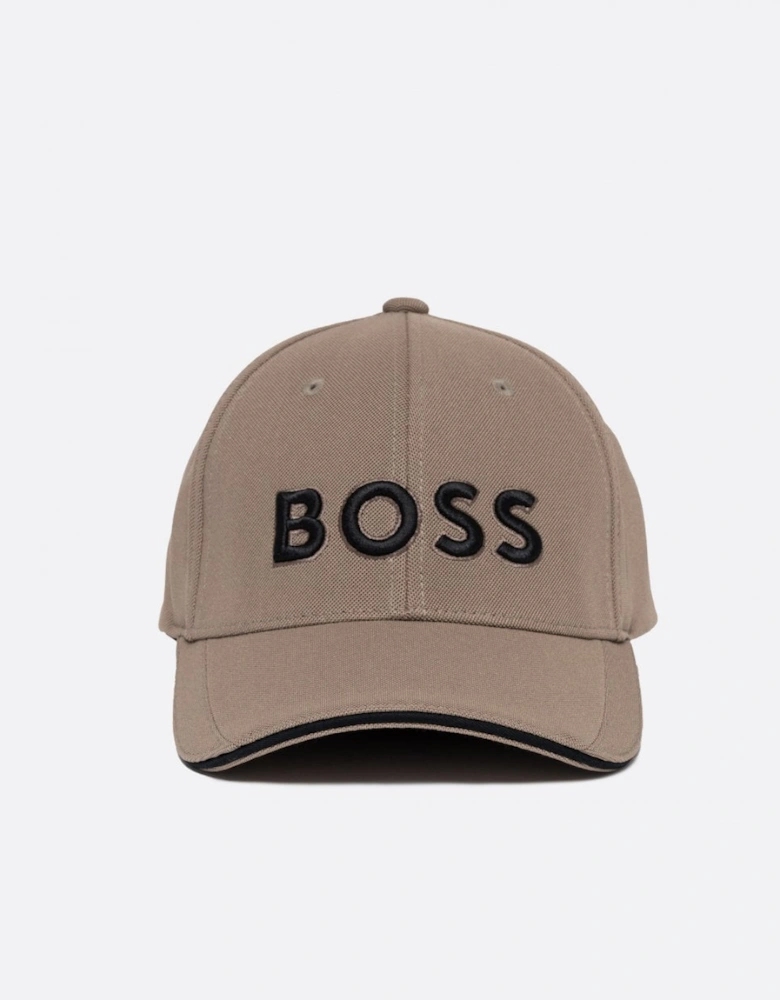 BOSS Green US-1 Mens Stretch-Piqué Cap With Embroidered 3D Logo