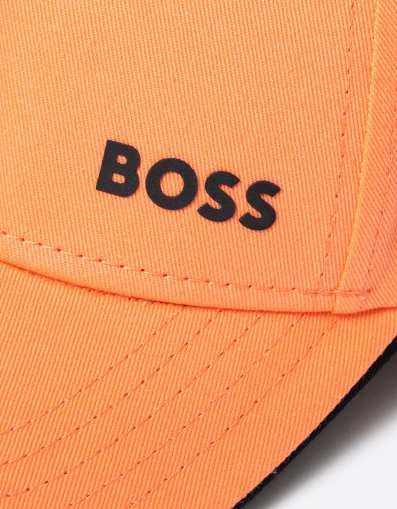 BOSS Green Mens Cotton-Twill Cap with Printed Logo