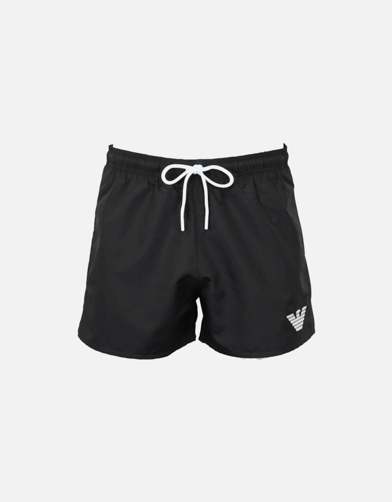 Eagle Logo Swim Shorts, Black
