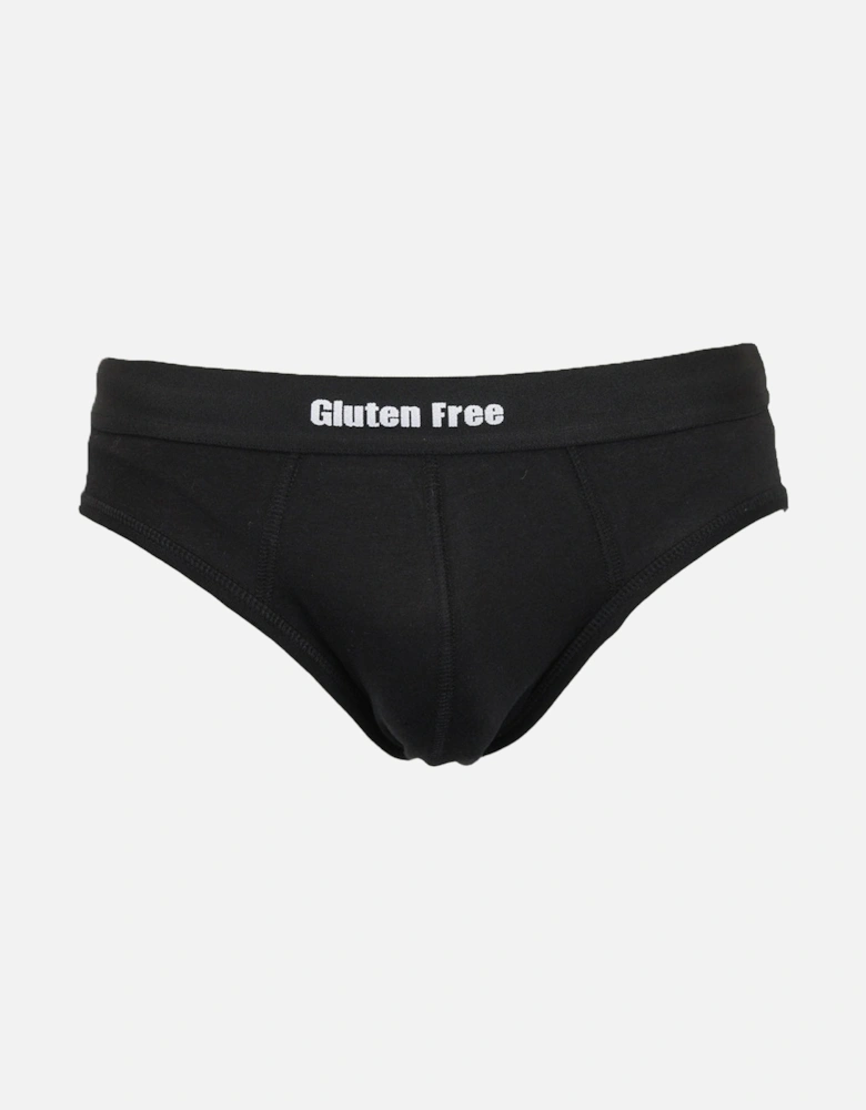 Gluten Free Logo Brief, Black/white