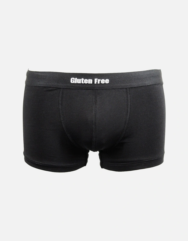 Gluten Free Logo Boxer Trunk, Black/white