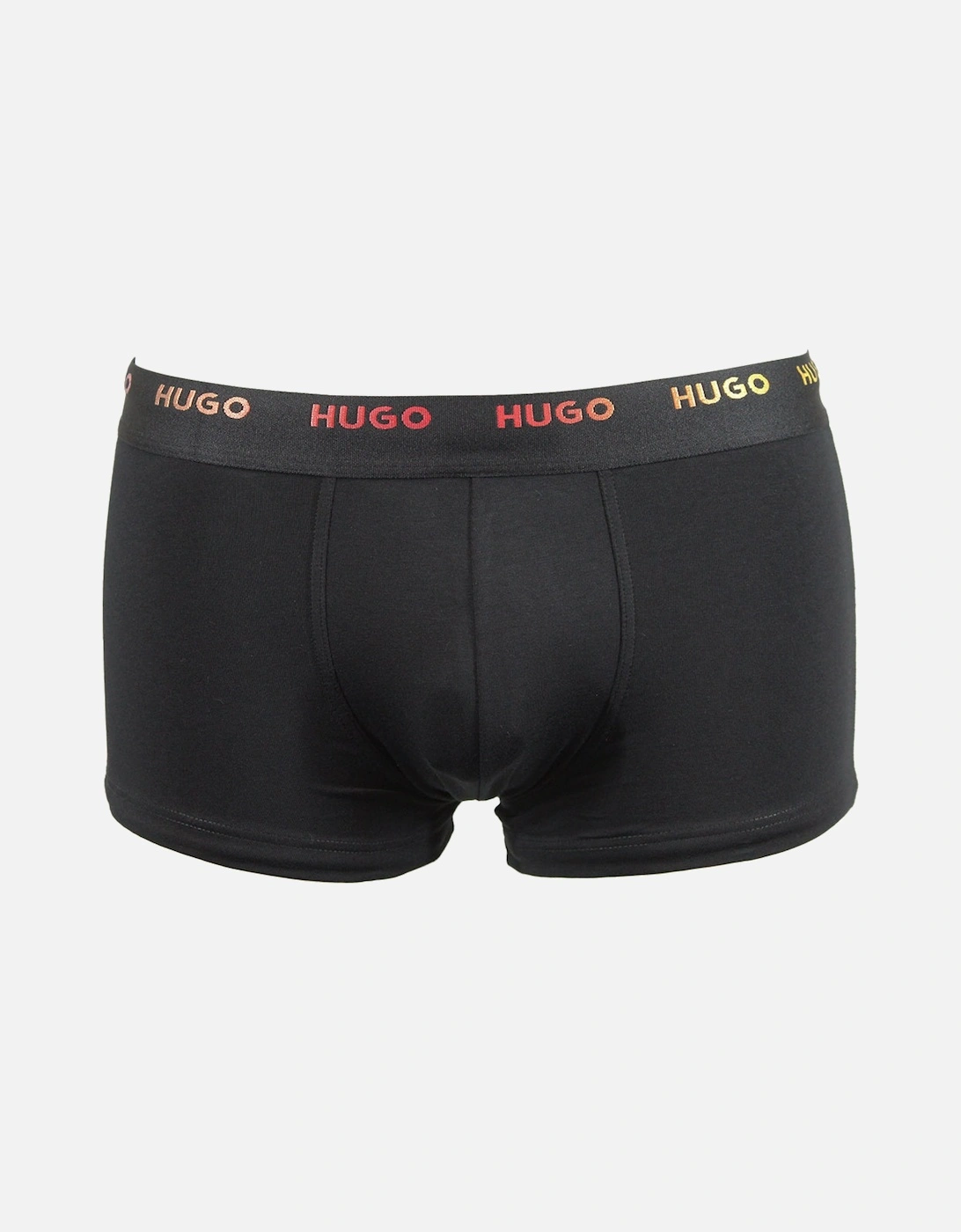 5-Pack Rainbow Logo Boxer Trunks, Black