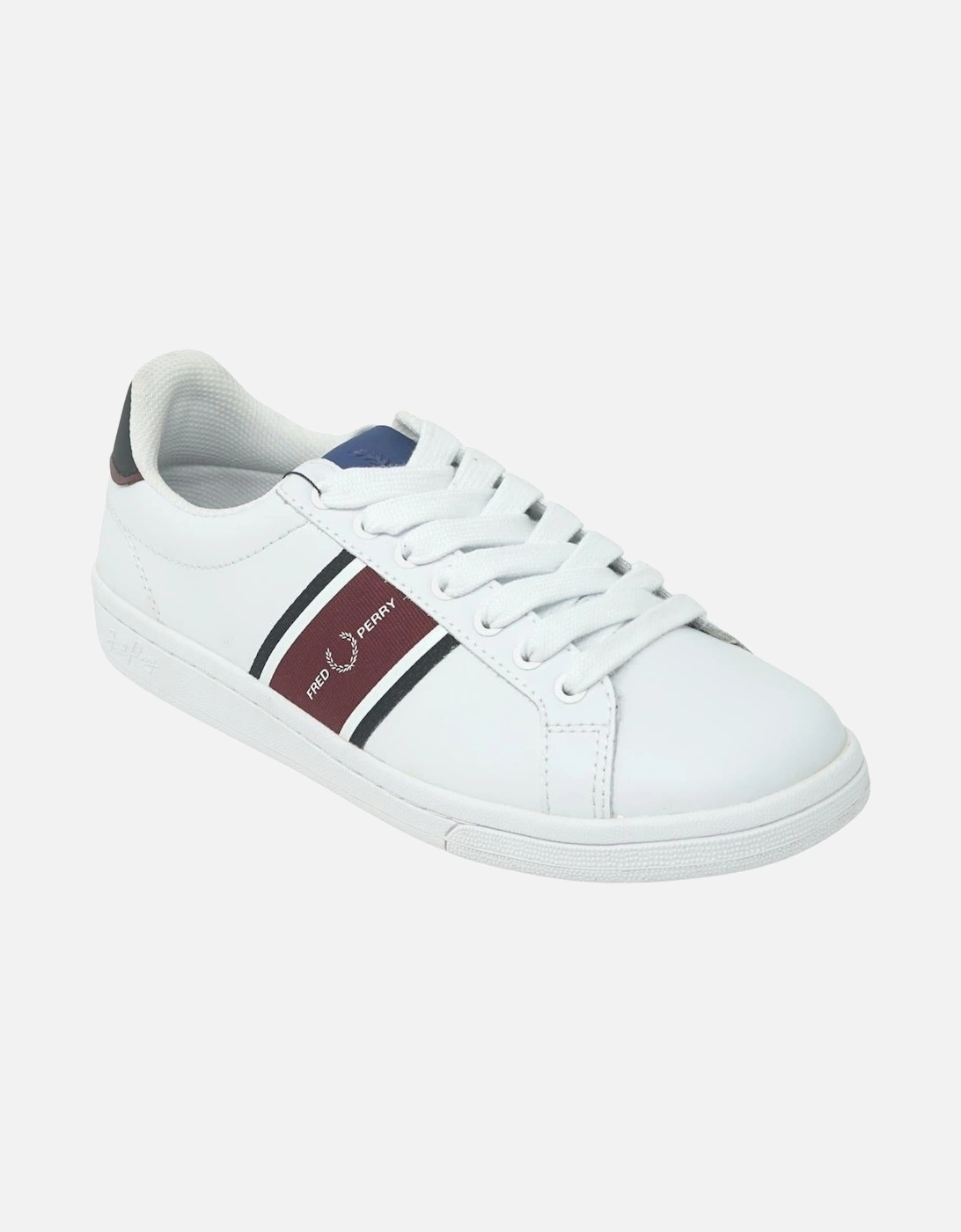B721 Leather Webbing Mens White Trainers