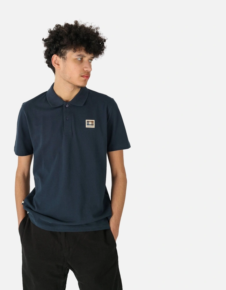 Chest Logo Navy Polo Shirt