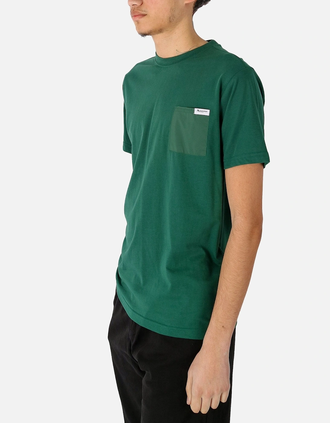 Single Chest Pocket Green Tee