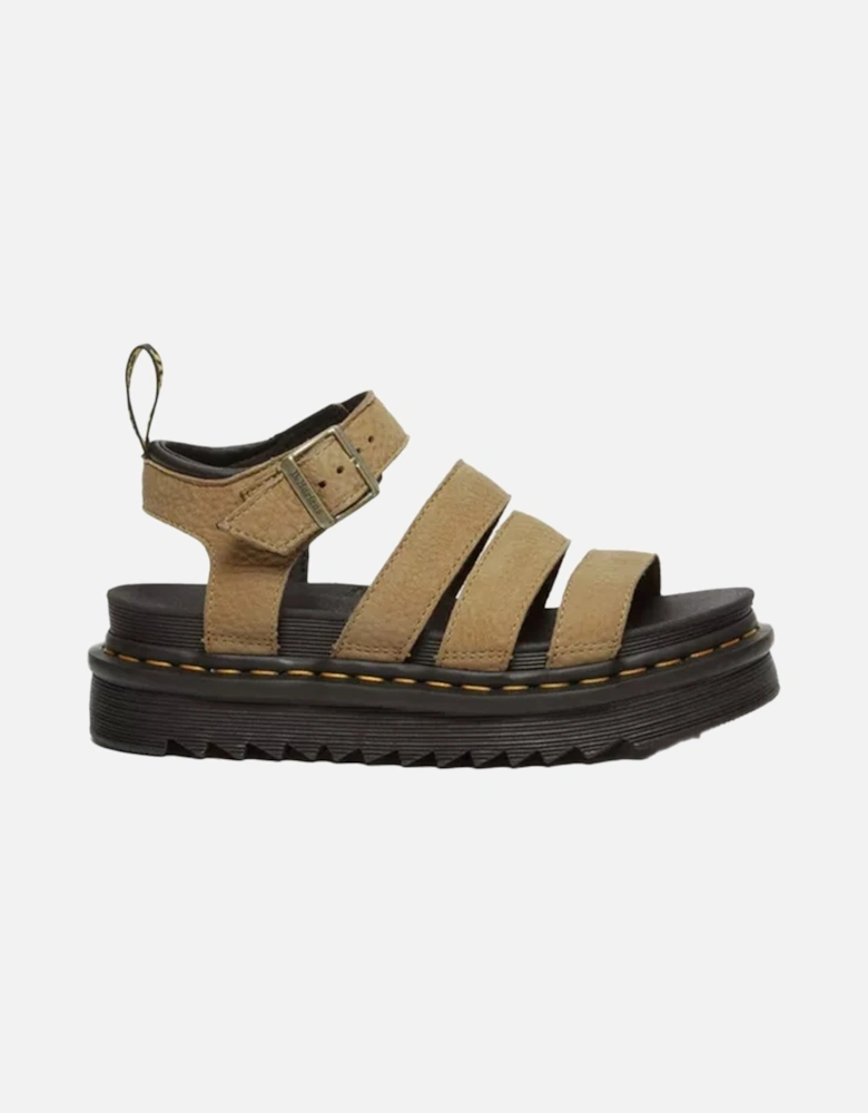 Dr. Martens Womens Blaire Tumbled Nubuck Sandals (Tan)