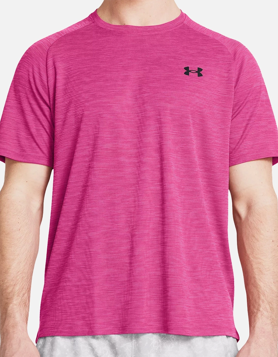 Mens Tech Textured T-Shirt (Pink)