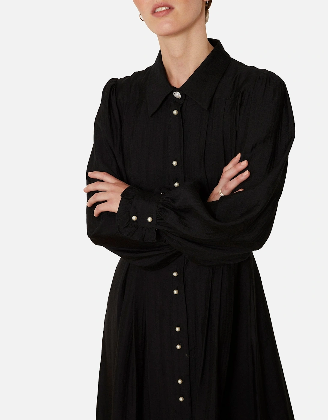 Lyla Shirt Black Maxi Dress, 4 of 3