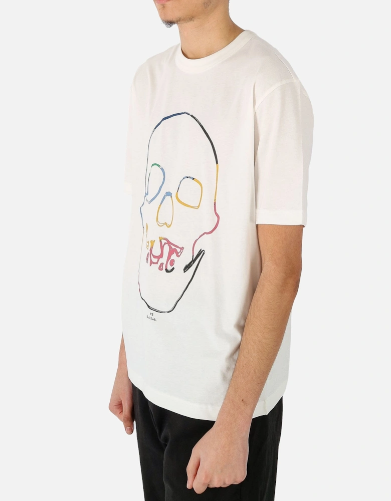 Linear Skull White Tee