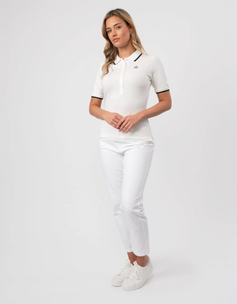 Tipped Lyocell Womens Slim Polo