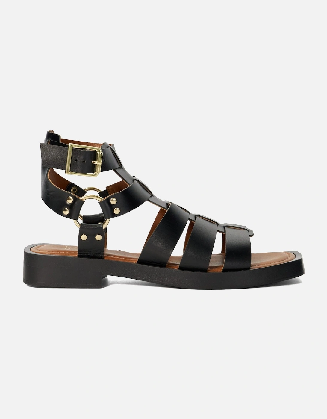 Ladies Lynks - Wooden Sole Studded Gladiator Sandals