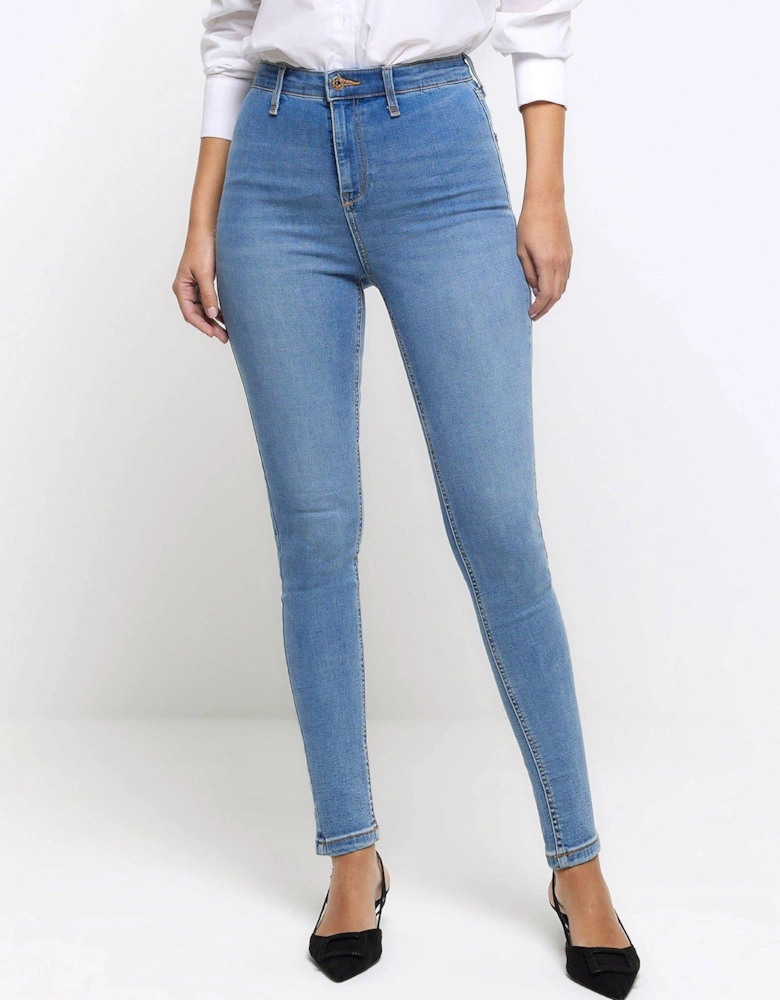 High Rise Kaia Jeans - Mid Blue