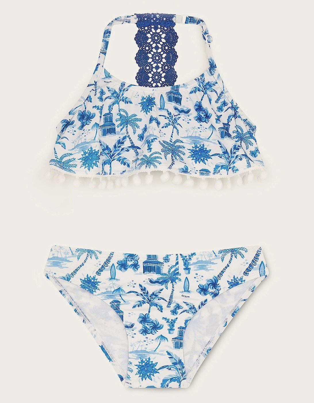 Girls Resort Print Bikini - Blue, 2 of 1