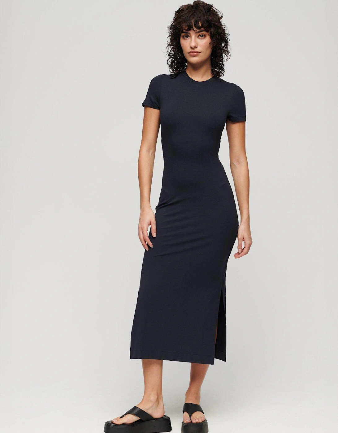 Midi T-Shirt Dress - Navy, 3 of 2