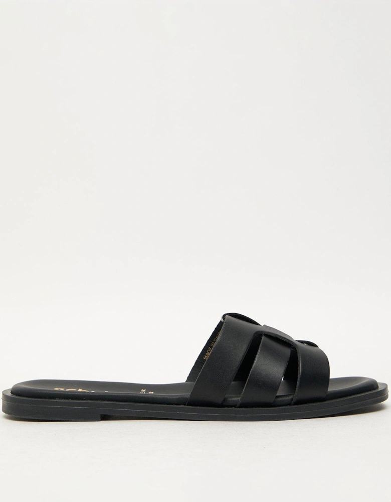 Tierney Leather Mule Sandal - Black
