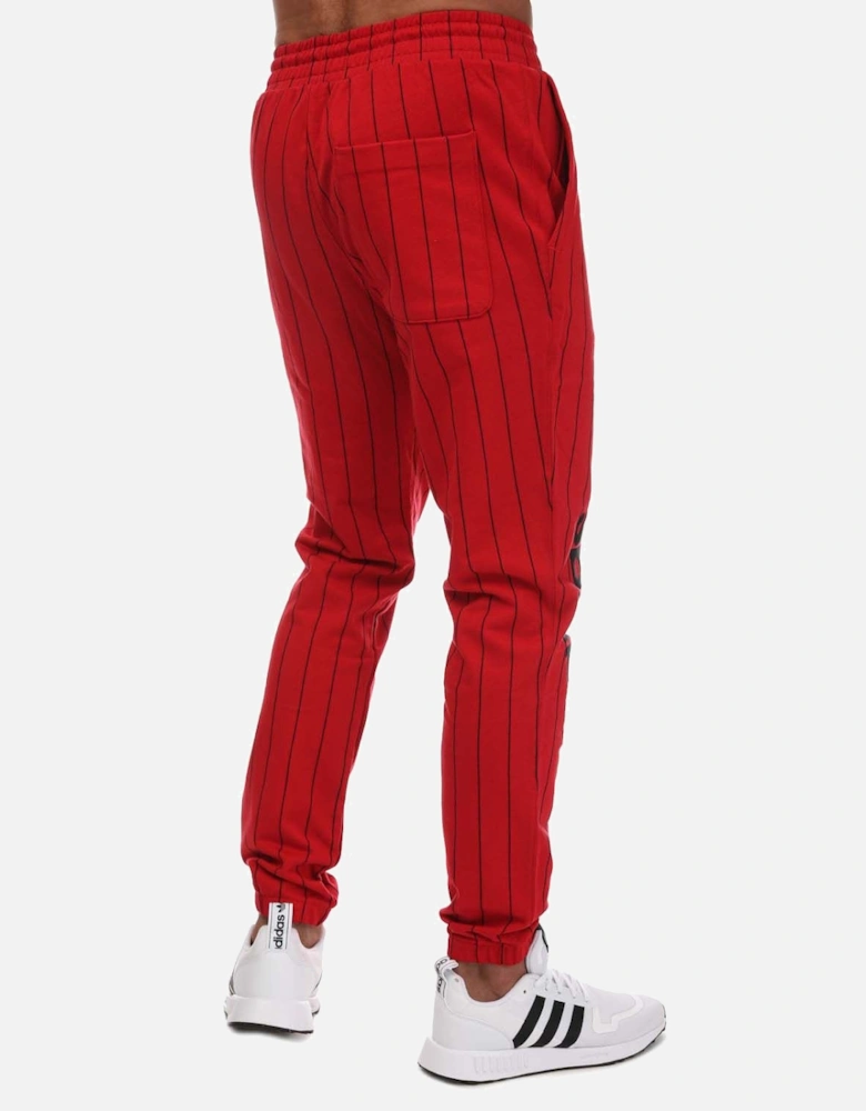 Mens Pinstripe Fleece Joggers