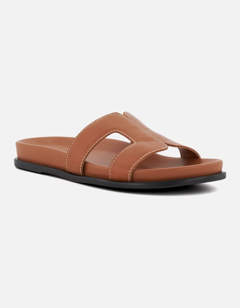Ladies  Loupa - Wide Fit Comfort-Footbed Flat Leather Sandals