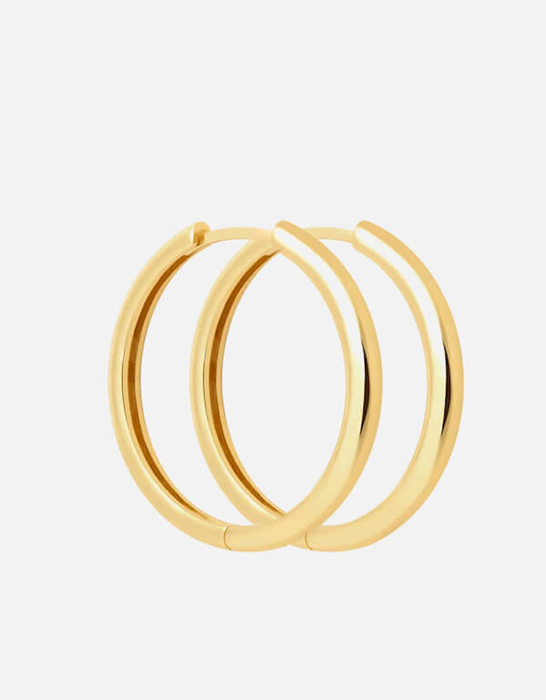 Women's Simple Hinge Hoops In Gold - Gold, 2 of 1