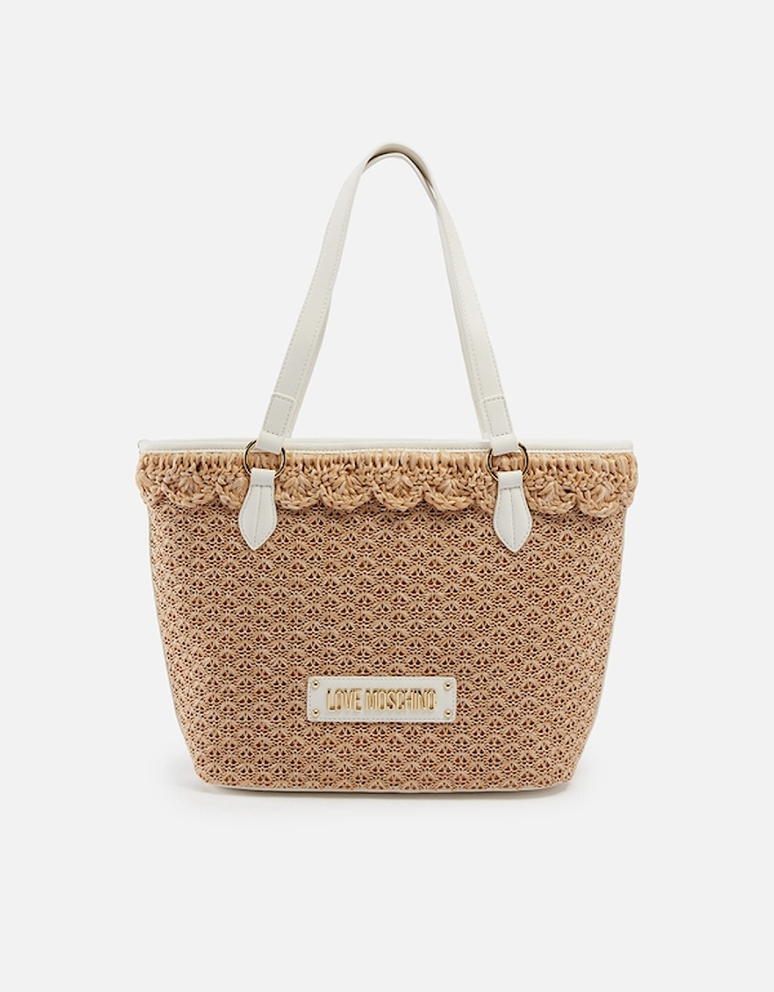 Summer Love Raffia and Faux Leather Tote Bag, 2 of 1