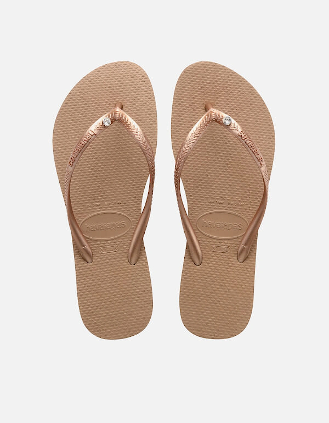 Women's Slim Crystal Sw Ii Flip Flops - Rose Gold, 2 of 1