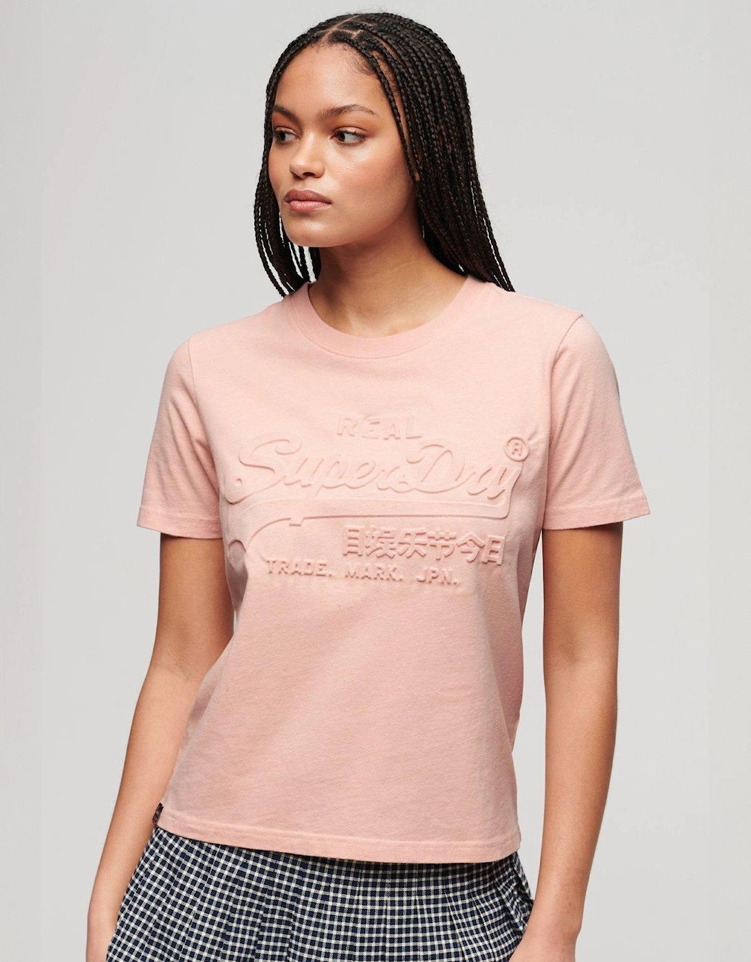 Embossed Relaxed T-Shirt - Pink, 6 of 5