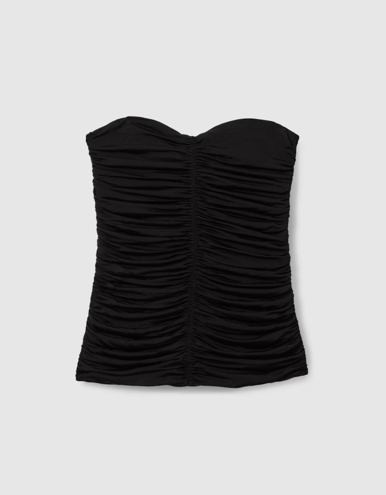 Ruched Strapless Tube Top
