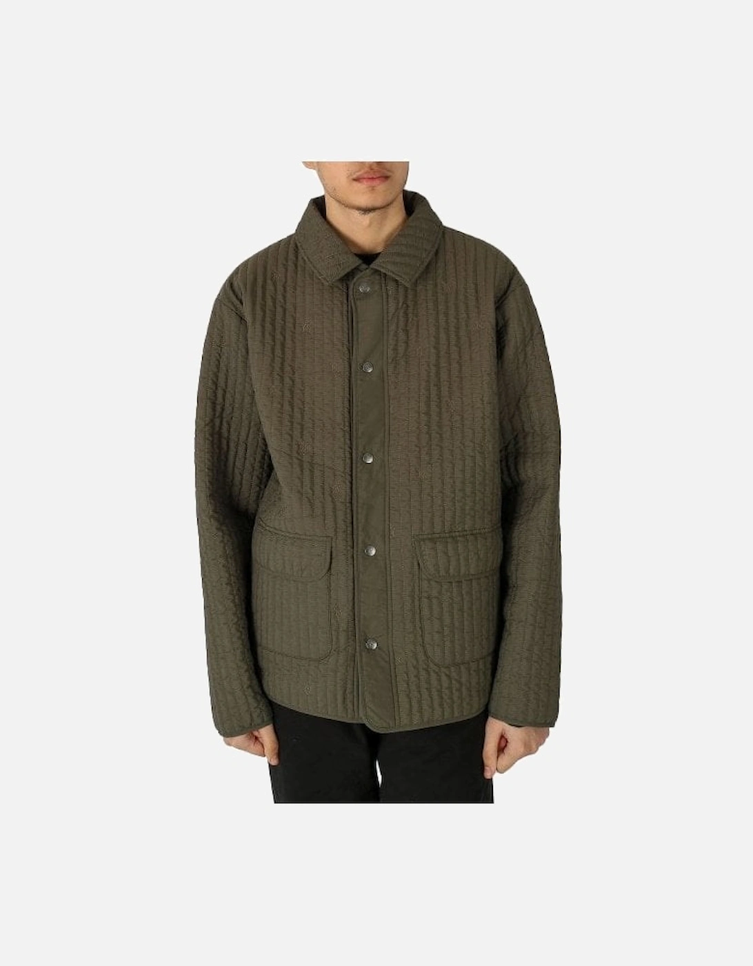 Zyer Quilt Button Through Grey Jacket, 5 of 4