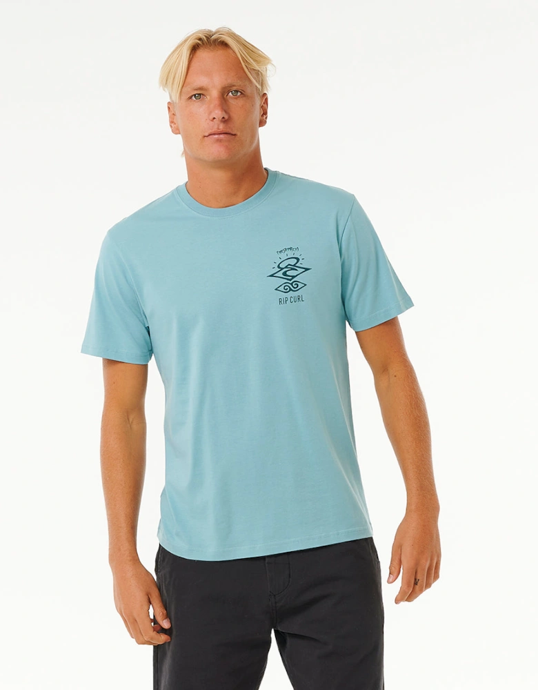 Rip Curl Mens Search Icon Short Sleeve Crew Neck T-Shirt