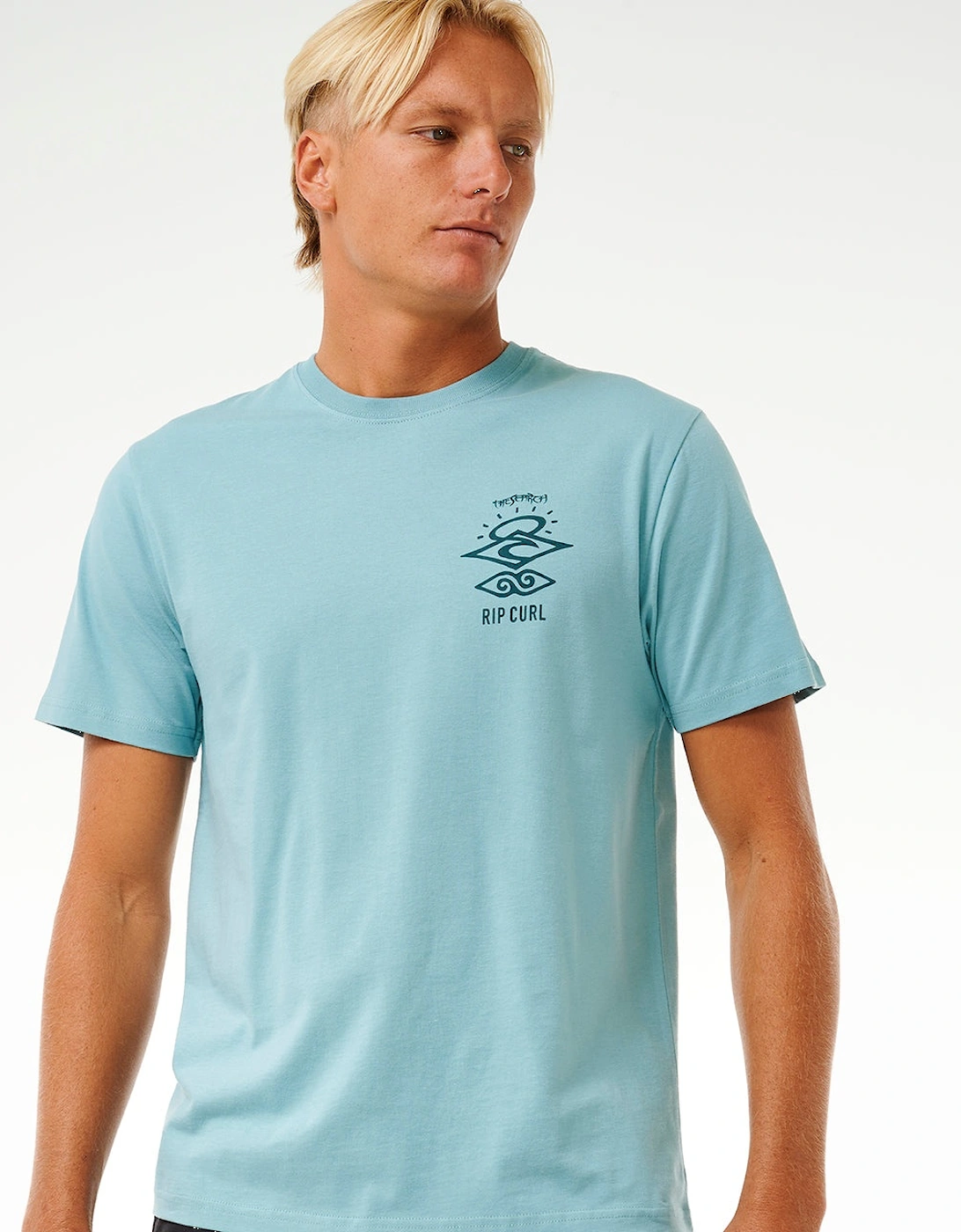 Rip Curl Mens Search Icon Short Sleeve Crew Neck T-Shirt