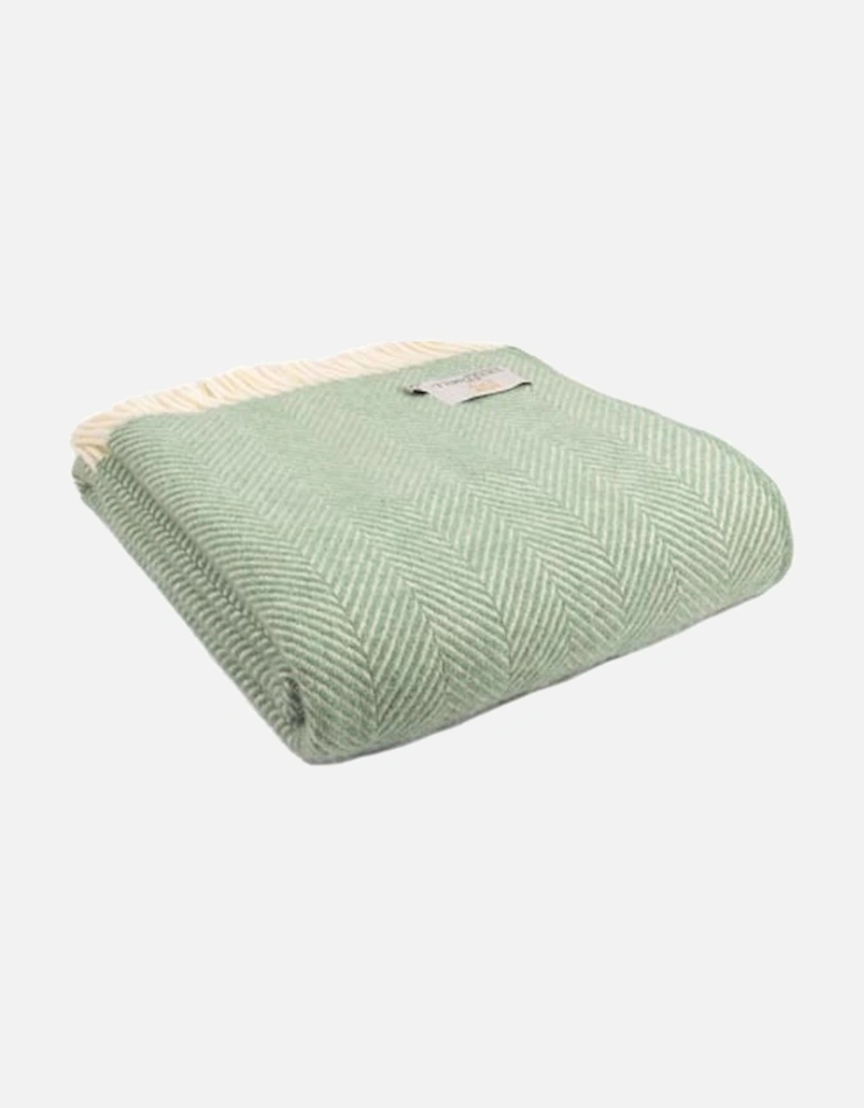 Lifestyle Fishbone Throw 150 x 183cm Sea Green