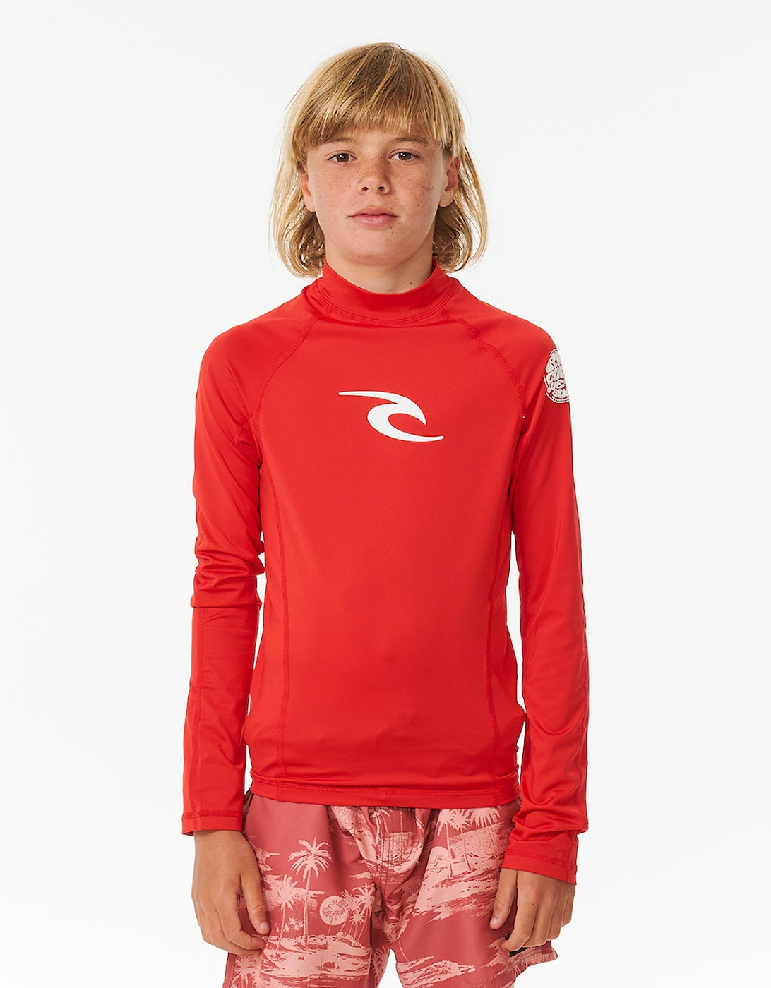 Rip Curl Kids Brand Wave UPF 50 Long Sleeve Rash Vest, 17 of 16