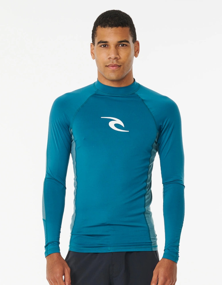 Rip Curl Mens Waves UPF 50 Perf Long Sleeve Rash Vest