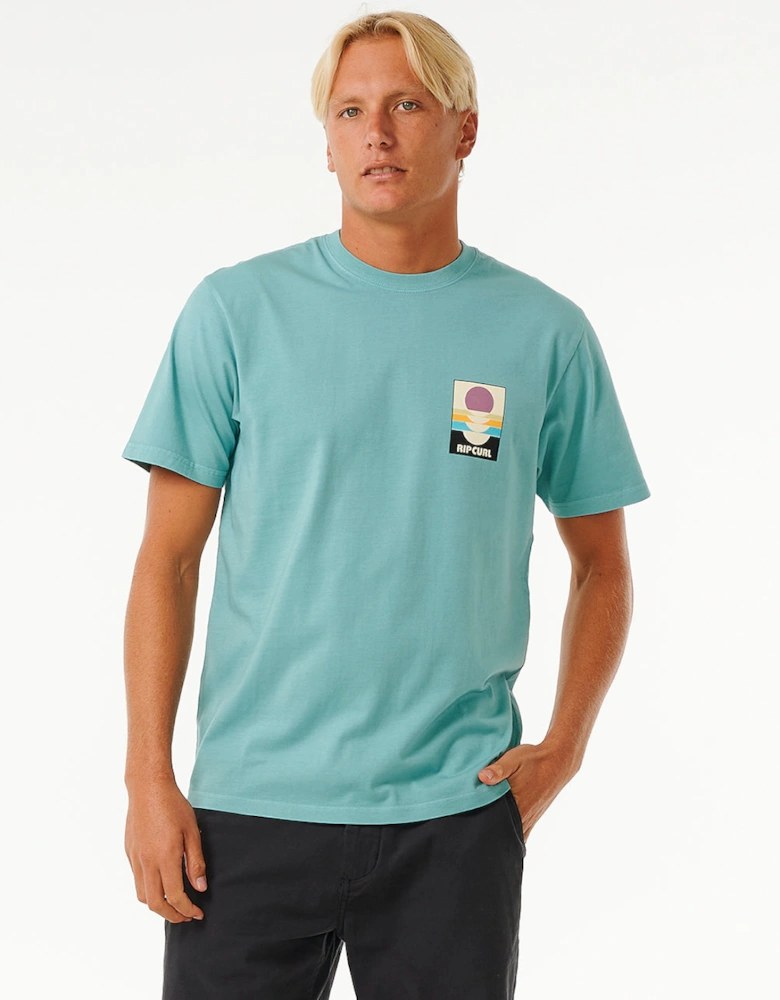Rip Curl Mens Surf Revival Peaking Short Sleeve T-Shirt