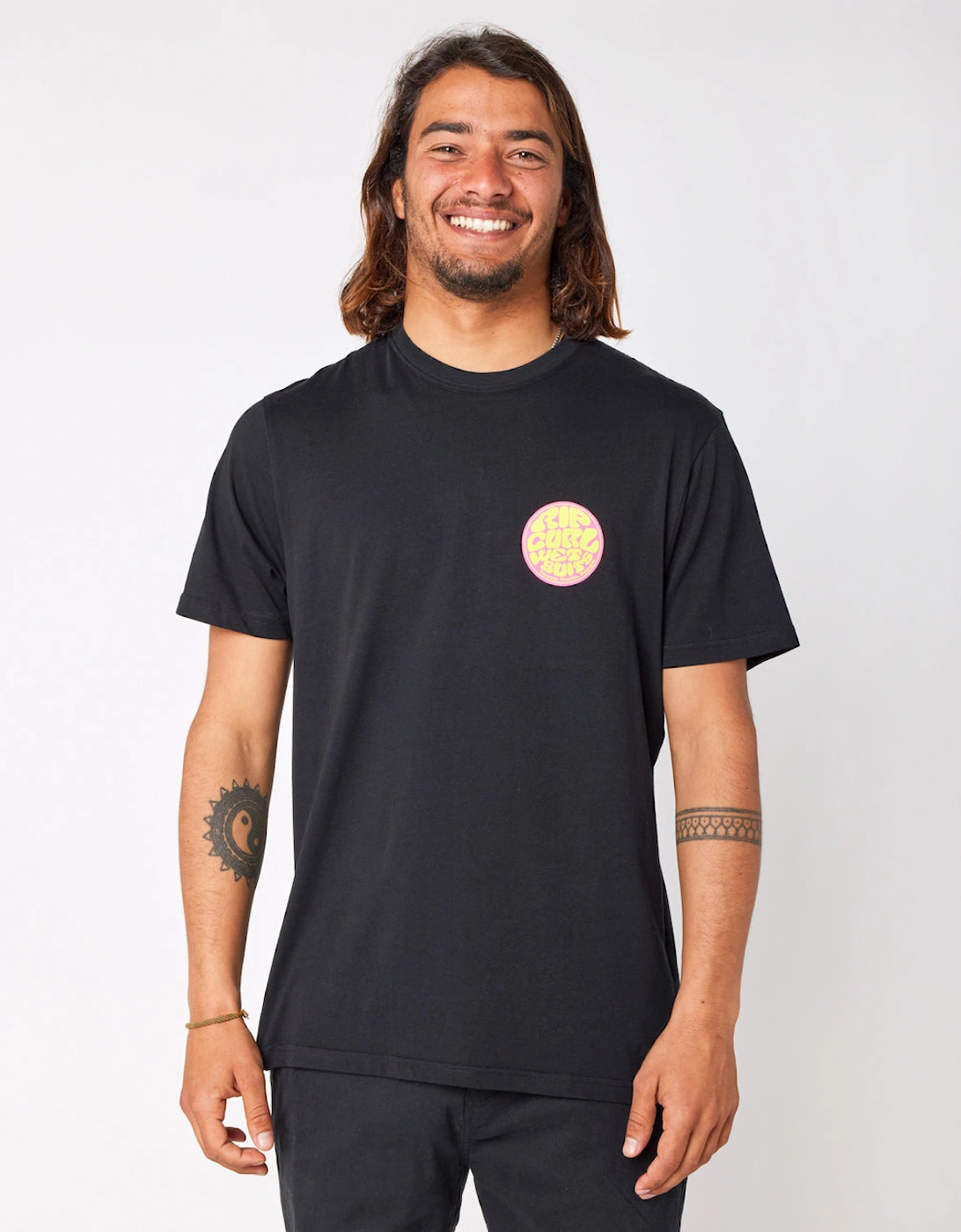 Ripcurl Ripcurl Men's Rip Curl Mens Passage Cotton Short Sleeve T-Shirt - Black