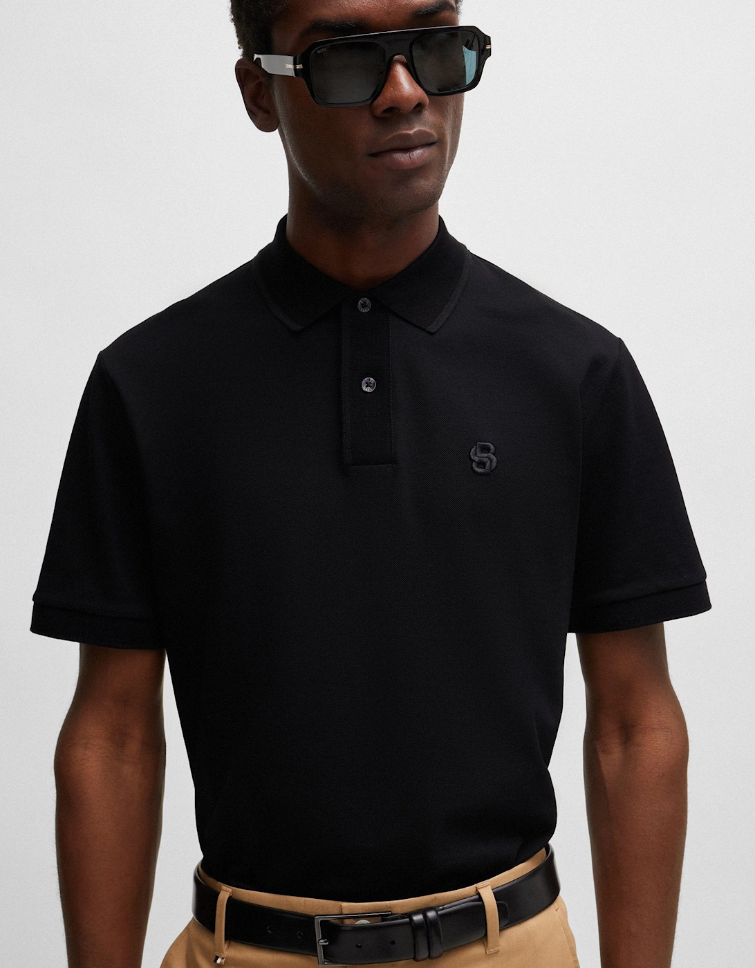 BOSS Black Parlay 210 Polo Shirt 10259941 001 Black