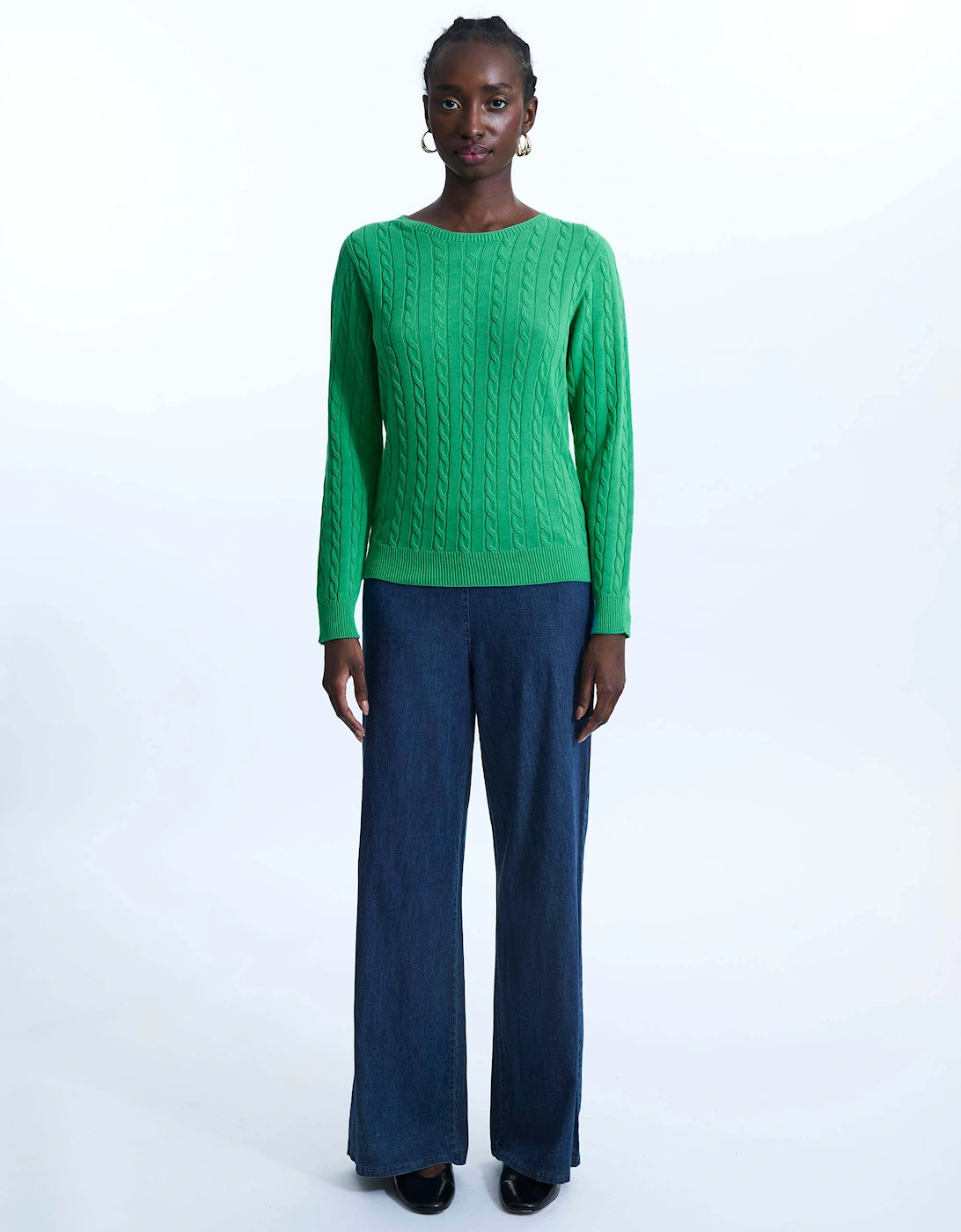 Cable Knit Jumper Green, 2 of 1