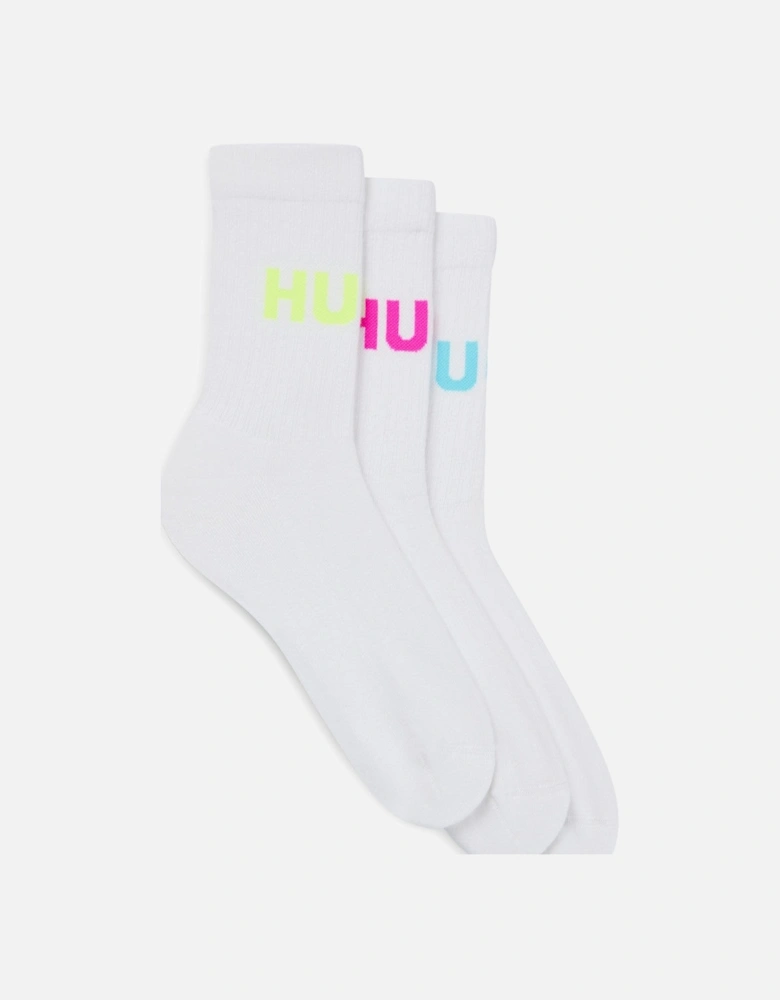 3P QS NEON LOGO CC Socks 10259782 100 White