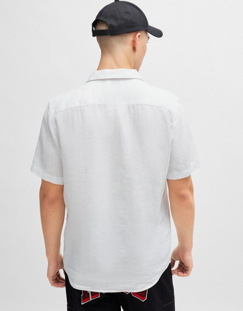 Ellino Linen Shirt 10248298 199 Open White
